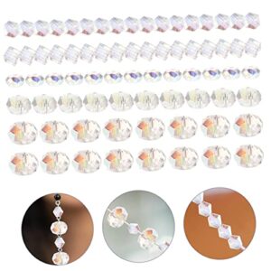 Didiseaon 270 Pcs Transparent Ab Colored Beads Clear Glass Beads Clear Necklace Charm Necklace Bead Bracelet Making Kit Glass Beads for DIY Gemstones and Crystals Bracelets DIY Glass Beads