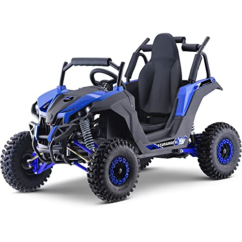 MotoTec Raider Kids UTV 48v 1200w Full Suspension Blue, Large