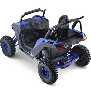 MotoTec Raider Kids UTV 48v 1200w Full Suspension Blue, Large