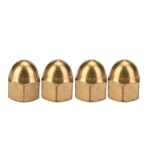 Brass Acorn Nut Kit Dome Brass Acorn Nuts, Silicone Caulking Tool Head Cap Hex Nuts Set Vehicle Fasteners (M3(20PCS))