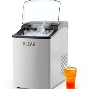 Nugget Ice Maker Countertop, 40lbs/Day, Pebble Ice Maker Machine with Ice Scoop and Basket, Self-Cleaning, Auto Water Refill, Touch Button, Ice Coffee and Cocktails for Indoor/Outdoor