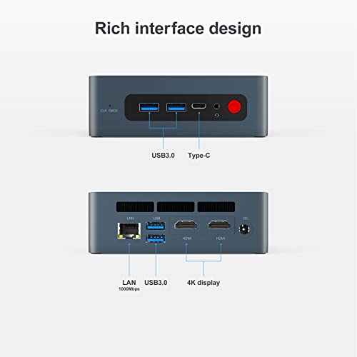 Beelink SEi8 Mini PC,8th Generation Intel Core i5-8259U(4C/8T,up to 3.8GHz),Mini Computer with 16GB DDR4 RAM/1TB SSD,Supports 4K Dual HDMI Display/USB3.0/WiFi5/BT5.0/Auto Power On/for Home/Office