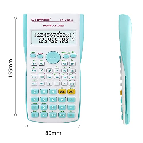 Colorful Scientific Calculator,Scientific Calculator with Cute Design for School and Business (Green)