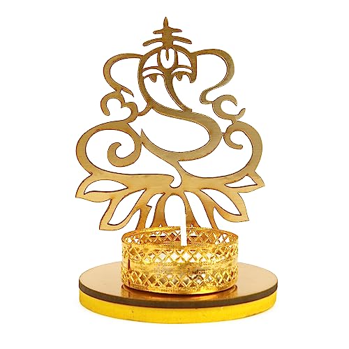 Satvik 2 Pc Rakhi For Brother With Ganesh Shadow Diya Statue Idol Gift Set Box Murti Rakhi Bhaiya Bhabhi Handcrafted Raksha Bandhan Rakhi Thread Bracelet for Brother Rakhadi With Roli Tika Ram Card Gift Box