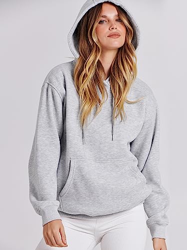 ANRABESS Women's Oversized Hoodies Fleece Casual Pullover Drawstring Long Sleeve Hooded Sweatshirts 2023 Fall Fashion Clothes Trendy Y2k Outfits for Teen Girls A1072huahui-S Heather Gray