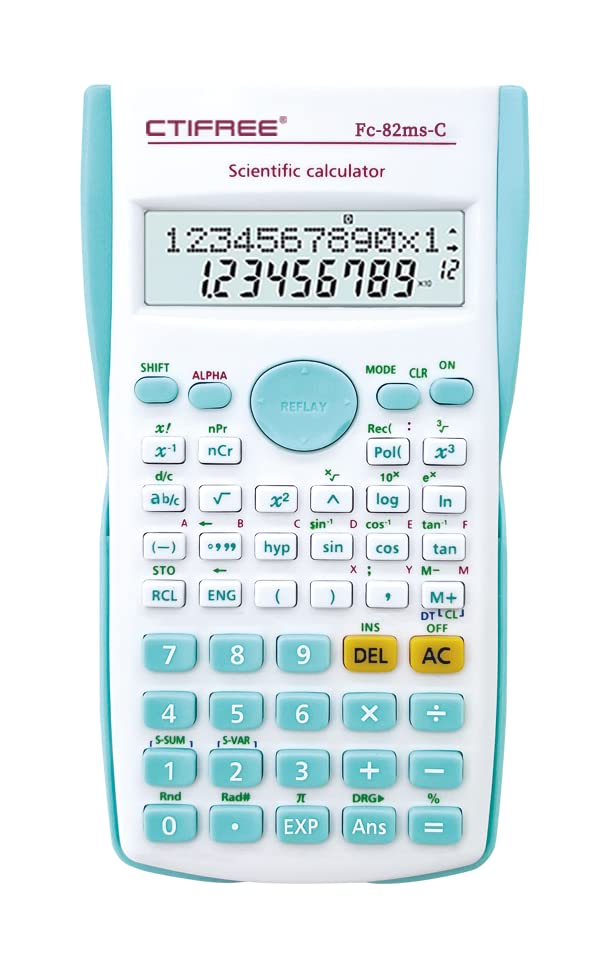 Colorful Scientific Calculator,Scientific Calculator with Cute Design for School and Business (Blue)