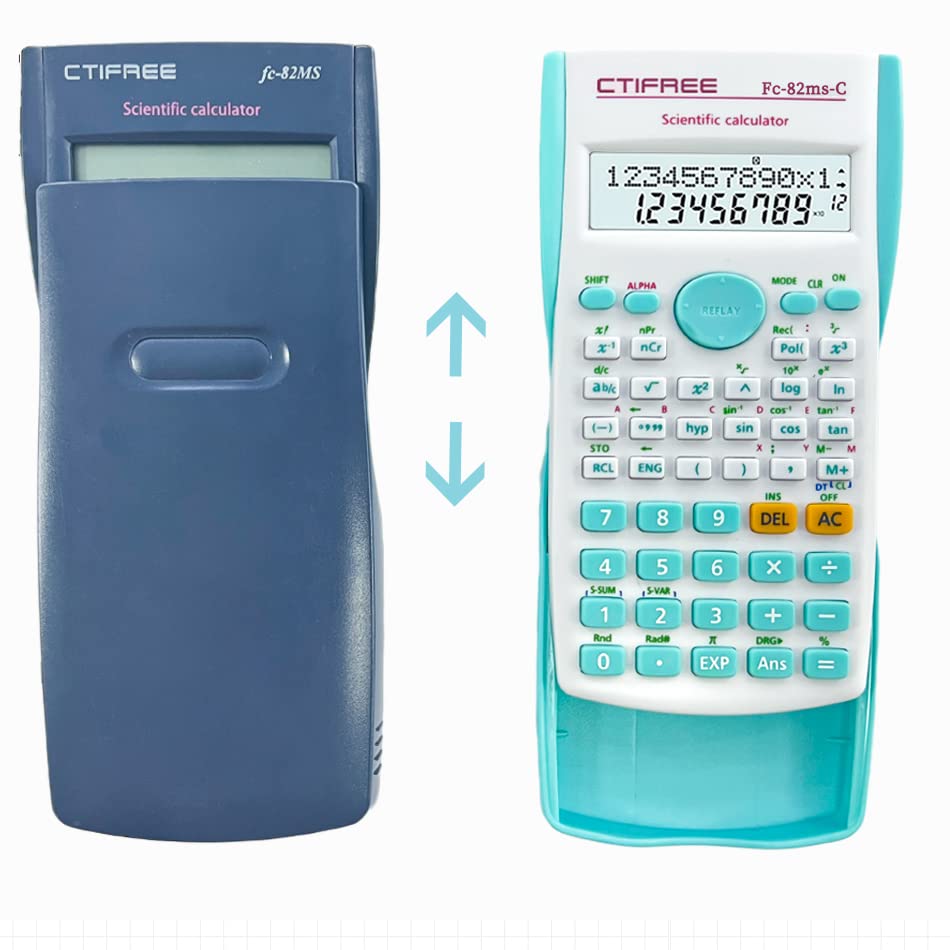 Colorful Scientific Calculator,Scientific Calculator with Cute Design for School and Business (Blue)