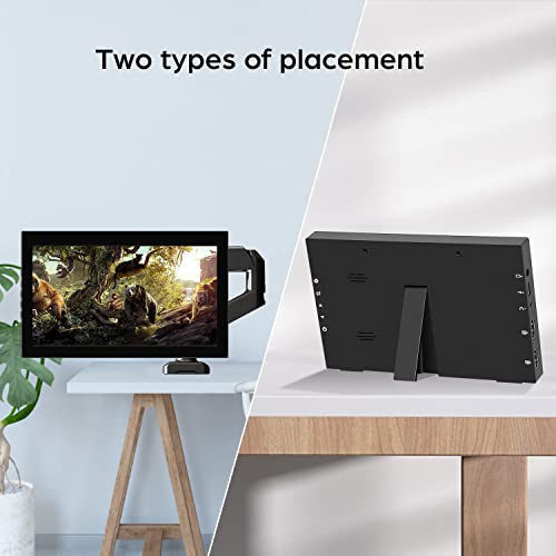 Kenowa Portable Monitor Touchscreen, 7 inch Small Monitor HD 1024x600 Mini Display Dual HDMI Port External Monitor for Raspberry Pi Laptop PC Phone Xbox PS4/5 Switch Built-in Speakers