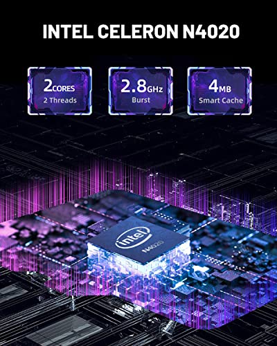 Ubuntu Linux Mini PC, Intel Celeron N4020 Linux Mini Computer, 4GB RAM 128GB SSD Micro PC Computers with 4K HDMI 2.4G/5G WiFi Bluetooth 5.0 USB 3.0 Linux Mini PC Ubuntu