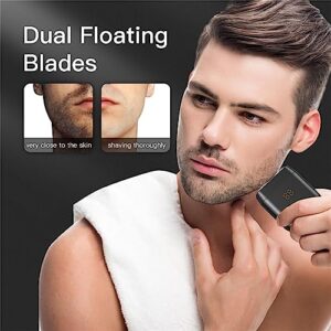 Founouly Electric Razor for Men with PopUp Trimmer, 100% Waterproof, Rechargeable, Type-C Beard Face Shaver, Black