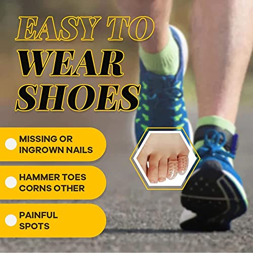 10PCS Silicone Anti-Friction Toe Protector, 2023 New Silicone Breathable Toe Covers, Soft Clear Silicone Little Toe Sleeve Protectors Caps Guards for Men Women