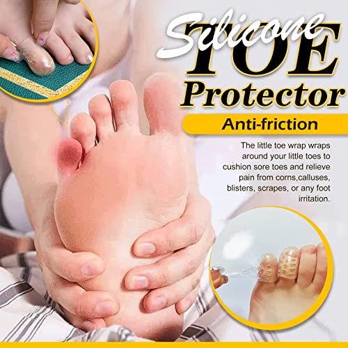 10PCS Silicone Anti-Friction Toe Protector, 2023 New Silicone Breathable Toe Covers, Soft Clear Silicone Little Toe Sleeve Protectors Caps Guards for Men Women