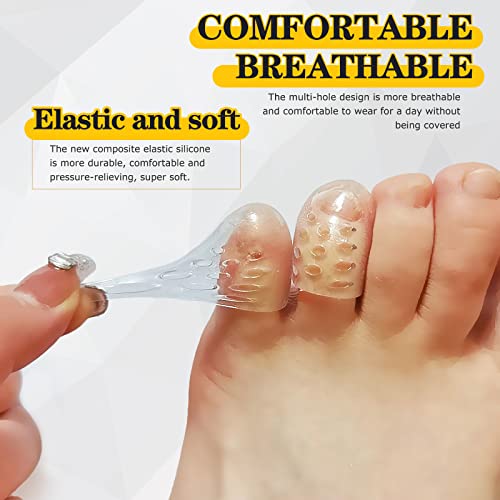 10PCS Silicone Anti-Friction Toe Protector, 2023 New Silicone Breathable Toe Covers, Soft Clear Silicone Little Toe Sleeve Protectors Caps Guards for Men Women