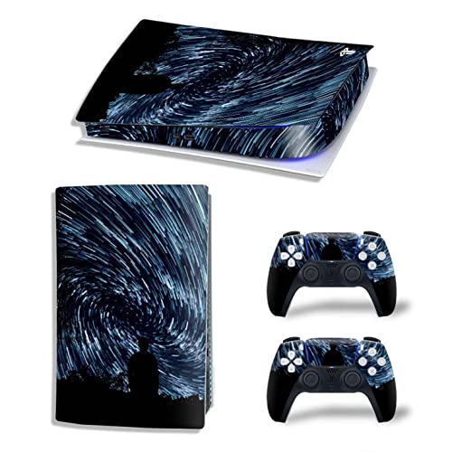 PS5 Skin Digital Edition Console and Controller, PS5 Stickers Vinyl Decals for Playstation 5 Console and Controllers, Digital Edition (Line)