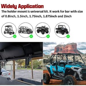 UTV Gun Rack, SUNPIE UTV Gun Holder Mount w/Upgrade Straps for 1.5 to 2inch Roll Bar Universal Gun Accessories Mount Compatible with Polaris RZR Ranger Can Am Honda Pioneer Kawasaki Mule Teryx 4PCS