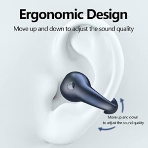 Ear Clips Wireless Bluetooth Earbuds Ear-Clip Bone Conduction Headphones Headset Open Ear Clip on Headphone Clip Type Bluetooth Bone Earphones Sports Earrings Cycling Running Earbuds Noise Cancelling