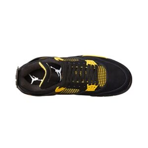 Air Jordan 4 Retro Grade School Black/White-Tour Yellow 408452-017 6Y