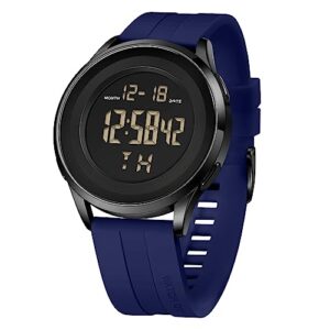 cossinige mens digital waterproof military watch for men black dive tactical sports minimalist ultra-thin wrist watch