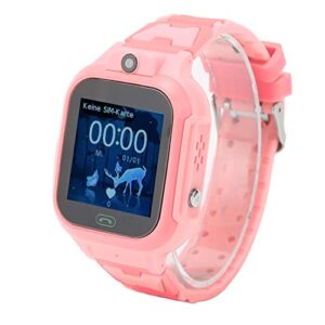 smart watch phone, waterproof hd touchscreen camera flashlight music player with sos alarm, digital watches for teens students ages 5 to 12, support turn off the watch remotely (pink)