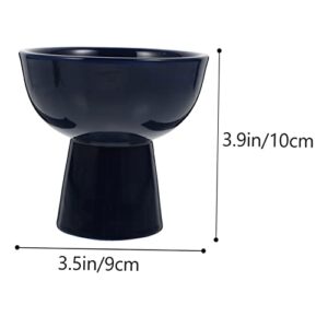 KICHOUSE Footed Dessert Cups Ice Cream Vanilla 1pc Dessert Cup Glass Decorative Bowl Trifle Bowl Small Salad Bowl Shortbread Blue Mini Ceramics Vanilla Pudding Ice Cream Cups