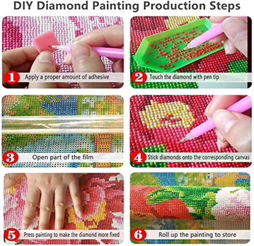 Apcufir Peacock Diamond Painting Kits for Adults,Colorful 5D Diamond Art Kits for Adults Beginner,Paint with Diamonds Pictures DIY Full Drill Gem Art for Home Wall Decor 12X16Inch