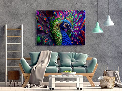 Apcufir Peacock Diamond Painting Kits for Adults,Colorful 5D Diamond Art Kits for Adults Beginner,Paint with Diamonds Pictures DIY Full Drill Gem Art for Home Wall Decor 12X16Inch