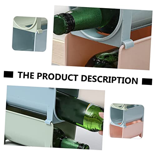 BUGUUYO 3pcs Refrigerator Beer Rack Drink Dispenser Fridge Green Water Bottles Metal Organizer Shelf Soda Can Dispenser Wine Refrigerator Beverage Holder Drink Storage Holder Storage Rack