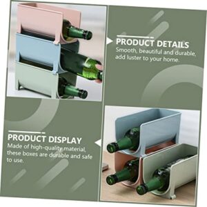 BUGUUYO 3pcs Refrigerator Beer Rack Drink Dispenser Fridge Green Water Bottles Metal Organizer Shelf Soda Can Dispenser Wine Refrigerator Beverage Holder Drink Storage Holder Storage Rack