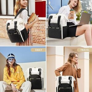 LOVEVOOK Laptop Backpack for Women, 15.6 Inch Work Laptop Bag，Waterproof Teacher Nurse Bag with USB Port,Fashion Travel Bag Business Computer Backpack Purse for College