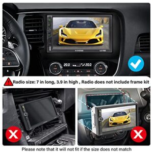 Double Din Radio,Double Din Car Stereo with Backup Camera, 7 Inch Touch Screen Car Stereo Multimedia Car Radio Support Mirror Link/Bluetooth Caller/FM/Fast Charging/TF/USB/EQ/Aux/Remote Control/Type C