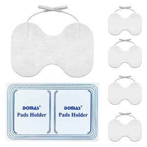 domas tens unit replacement pads - 4.5" x 6" large butterfly shaped electrode pads premium made in usa gel, individually packaged, universal compatibility, large size - pack of 5