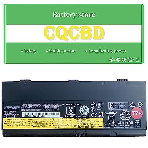 CQCBD 77+ Laptop Battery for Lenovo ThinkPad P50 P51 P52 Legion 00NY492 00NY493 00NY490 01AV477 01AV495 01AV496 SB10H45077 SB10H45078 SB10H45075 SB10H45076 SB10K97634 L17M6P51（11.4V 90Wh/7800mAh）