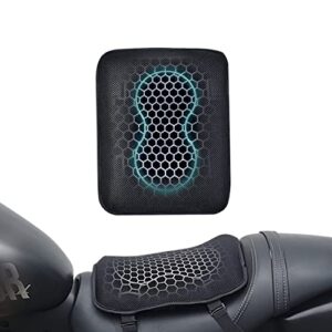 elcyco motorcycle gel seat cushion, seat cushion available for rear passengers honeycomb structure breathable anti-skid shock absorption suitable for long-term riding