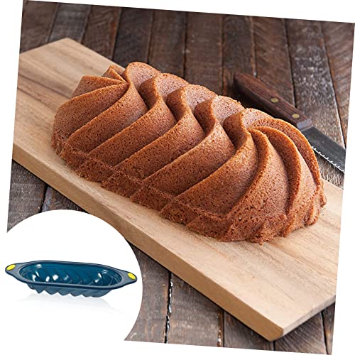 Housoutil Box Non-stick Pans Silicone Serving Oven Cake Baking Bread Meatloaf for Grade Bake Blue Reusable Practical Loaf Kitchen Home Stick Homemade Toast Pan DIY Molds