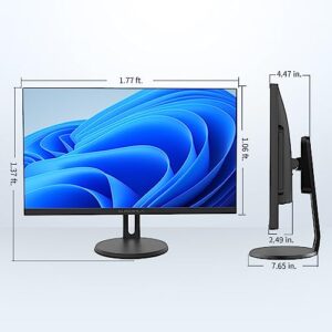 24” All-in-One Computers, Intel i5 Quad-Core Desktop Computer with Camera, 16G Ram 512G SSD IPS HD Display, WiFi Bluetooth for Home Entertainment Business Office