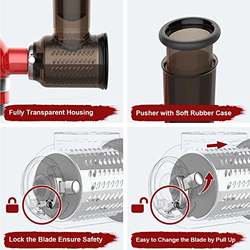 GVODE Meat Grinder & Slicer Shredder Attachments for KitchenAid Stand Mixer, Metal Meat Grinder with Sausage Stuffer Tubesand and Slicer Shredder Set, For Kitchenaid Mixer Attachments