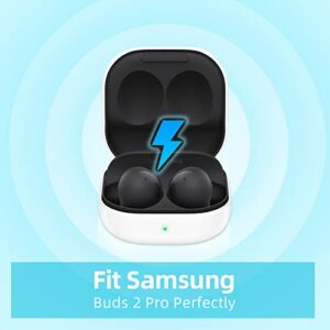 3 Pairs Memory Foam Ear Tips for Samsung Galaxy Buds 2 Pro, Super Comfort & Anti-Slip Replacement Ear Tips, No Silicone Eartips Pain, with Storage Box and Fit in The Charging Case, Black | S M L