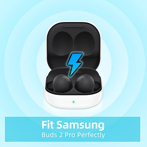 3 Pairs Memory Foam Ear Tips for Samsung Galaxy Buds 2 Pro, Super Comfort & Anti-Slip Replacement Ear Tips, No Silicone Eartips Pain, with Storage Box and Fit in The Charging Case, Black | S M L