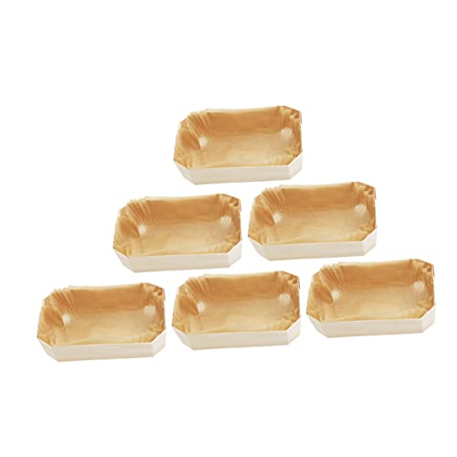 Cabilock 6pcs Toast Box French Toast French Bread Pan Cake Plates Disposable Kitchen Bread Plates Nonstick Toast Wave Baking Storage Pans Oven Bakeware Kitchen Baking Mold Dessert Oven