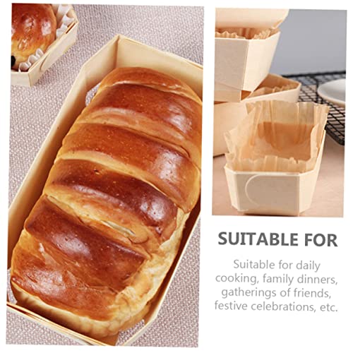 Cabilock 6pcs Toast Box French Toast French Bread Pan Cake Plates Disposable Kitchen Bread Plates Nonstick Toast Wave Baking Storage Pans Oven Bakeware Kitchen Baking Mold Dessert Oven