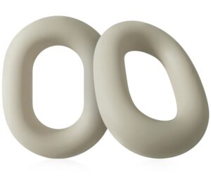 geiomoo silicone earpads for sony wh-1000xm5 headphones, replacement ear cushions cover (beige)