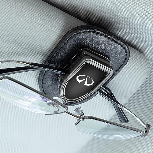 Car Sunglasses Holder for Infiniti Accessories,Glasses Holder Universal Car Visor Clip Leather Replacement for Infiniti QX50 Q50 Q70 Q70L Q60 QX30 QX60 QX80 (1PCS)