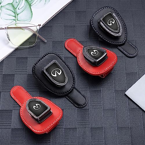 Car Sunglasses Holder for Infiniti Accessories,Glasses Holder Universal Car Visor Clip Leather Replacement for Infiniti QX50 Q50 Q70 Q70L Q60 QX30 QX60 QX80 (1PCS)