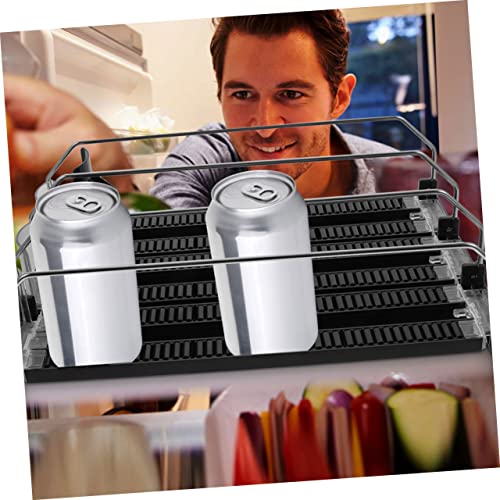 SOLUSTRE 3pcs Drink Pusher Fridge Can Dispenser Freezer Organizer Mini Vending Machines Fridge Drink Organizer Supermarket Drink Puller Fridge Drink Organizer Pusher Shelf Pusher Machine