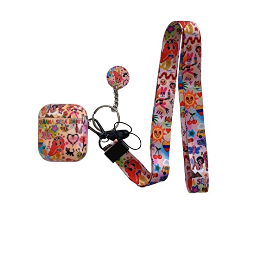 Cute Cartoon Character Airpod 1/2 Case,MAÑANA SERÁ Bonito Headphone,Fashion Cool Cartoon Design Pattern Skin,Ideal for Super Fans and Fanatics (Karol G)