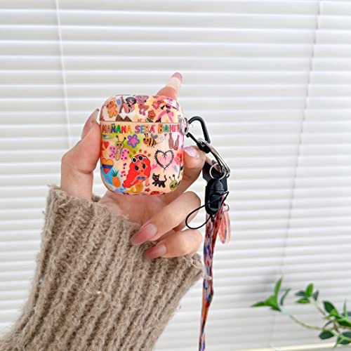 Cute Cartoon Character Airpod 1/2 Case,MAÑANA SERÁ Bonito Headphone,Fashion Cool Cartoon Design Pattern Skin,Ideal for Super Fans and Fanatics (Karol G)