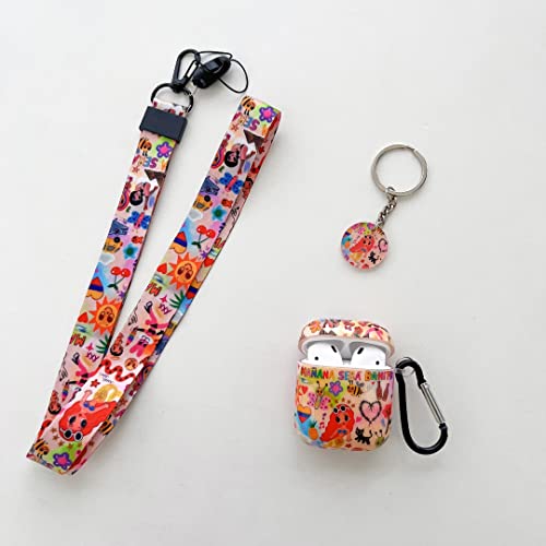 Cute Cartoon Character Airpod 1/2 Case,MAÑANA SERÁ Bonito Headphone,Fashion Cool Cartoon Design Pattern Skin,Ideal for Super Fans and Fanatics (Karol G)