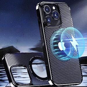 VALUEAGLE Graphene Cooling Case for iPhone 14 Pro Max Case [Strong Magnetic] [Compatible with MagSafe] [360°Military Grade Protection] [24h Self-Circulating Cooling] (6.7inch Black