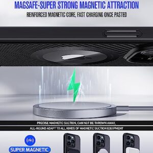VALUEAGLE Graphene Cooling Case for iPhone 14 Pro Max Case [Strong Magnetic] [Compatible with MagSafe] [360°Military Grade Protection] [24h Self-Circulating Cooling] (6.7inch Black