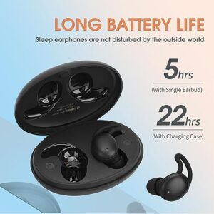 REMCCI Wireless Sleep Earbuds Headphones Bluetooth 5.3 Strengthen Noise Cancelling,Block External Noise,Touch Control Comfortable Silicone Material
